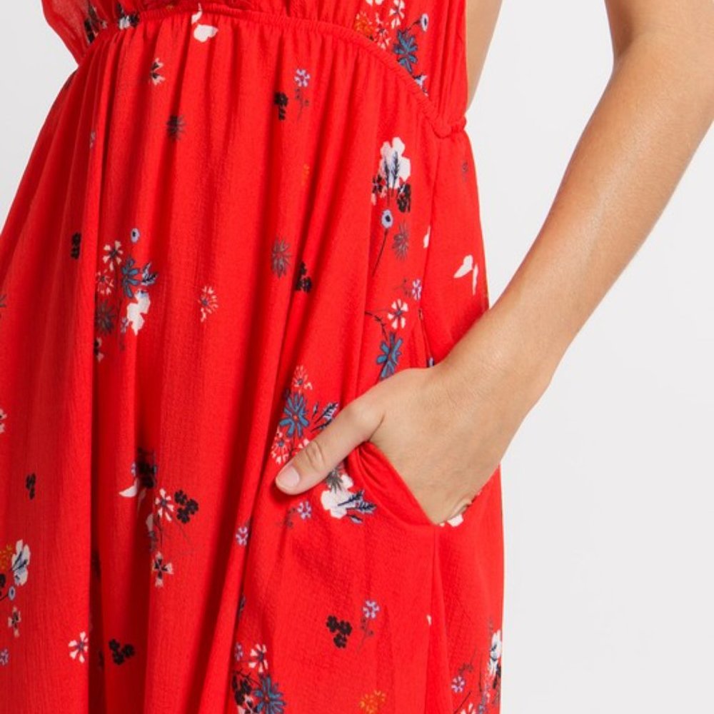 NWT Red Floral Maxi Dress - Picture 4 of 13
